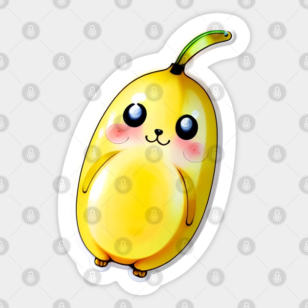 Bubbly Bunchkins - The Kawaii Banana Adventure Sticker by KawaiiNimbus